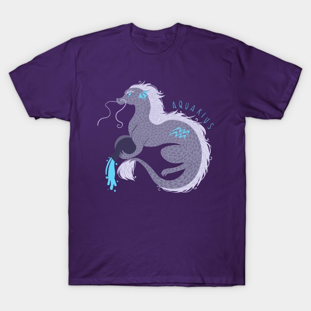 Aquarius Dragon T-Shirt by LexaStrong